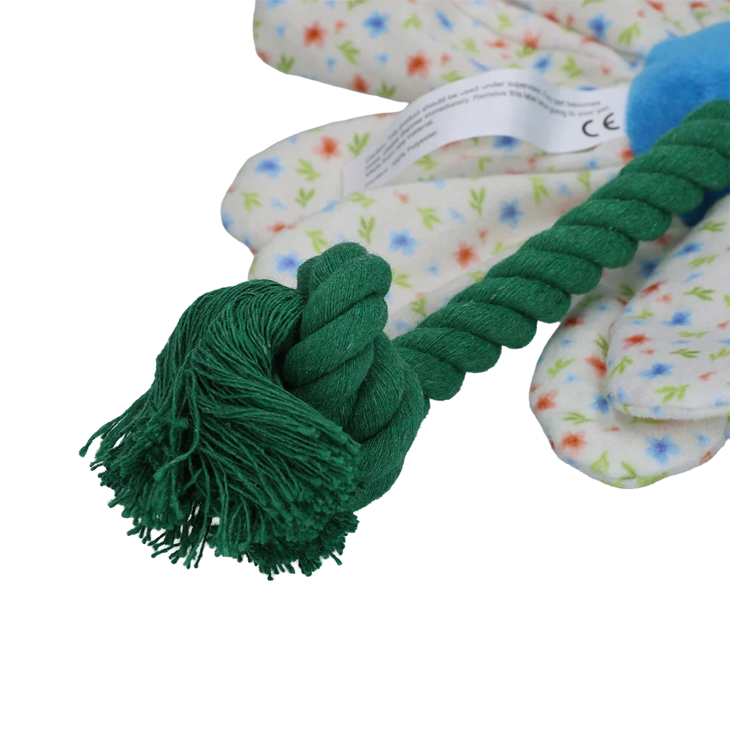 Pluszowa zabawka dla psa Kwiat z liną, M – Garden Paws Flower Sky Flowers - obrazek 4
