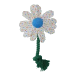 Pluszowa zabawka dla psa Kwiat z liną, S – Garden Paws Flower Sky Flowers - obrazek 4
