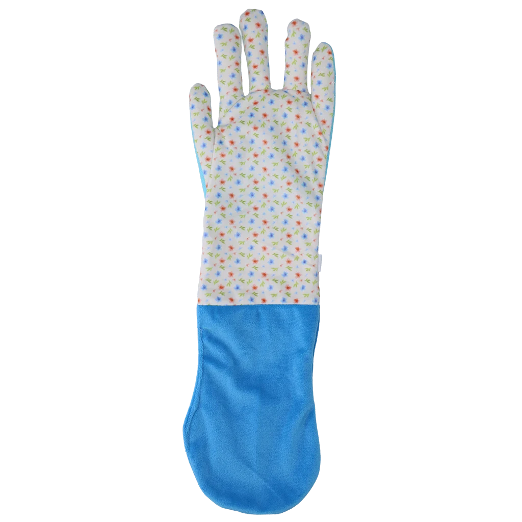 Zabawka węchowa z szeleszczącym materiałem i miejscem na smakołyki – Garden Paws Garden Glove Sky Flowers - obrazek 3