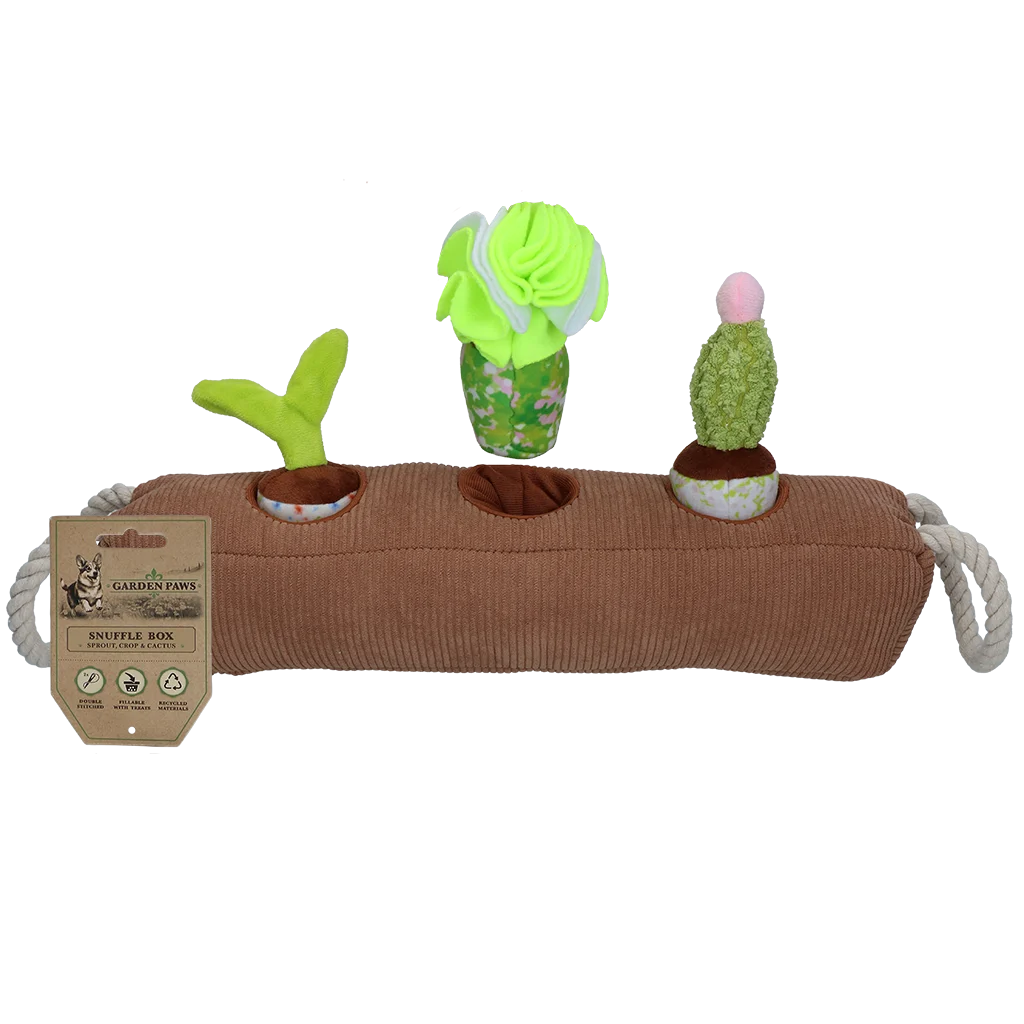Pudełko węchowe dla psa z wyjmowanymi roślinkami – Garden Paws Snuffle Box Sprout, Crop & Cactus - obrazek 1