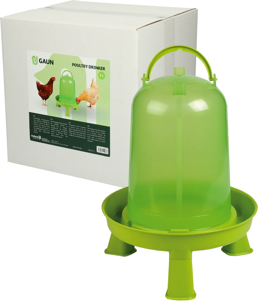 Poidło dla drobiu na nóżkach, limonkowe, 5 l – Gaun - obrazek 1