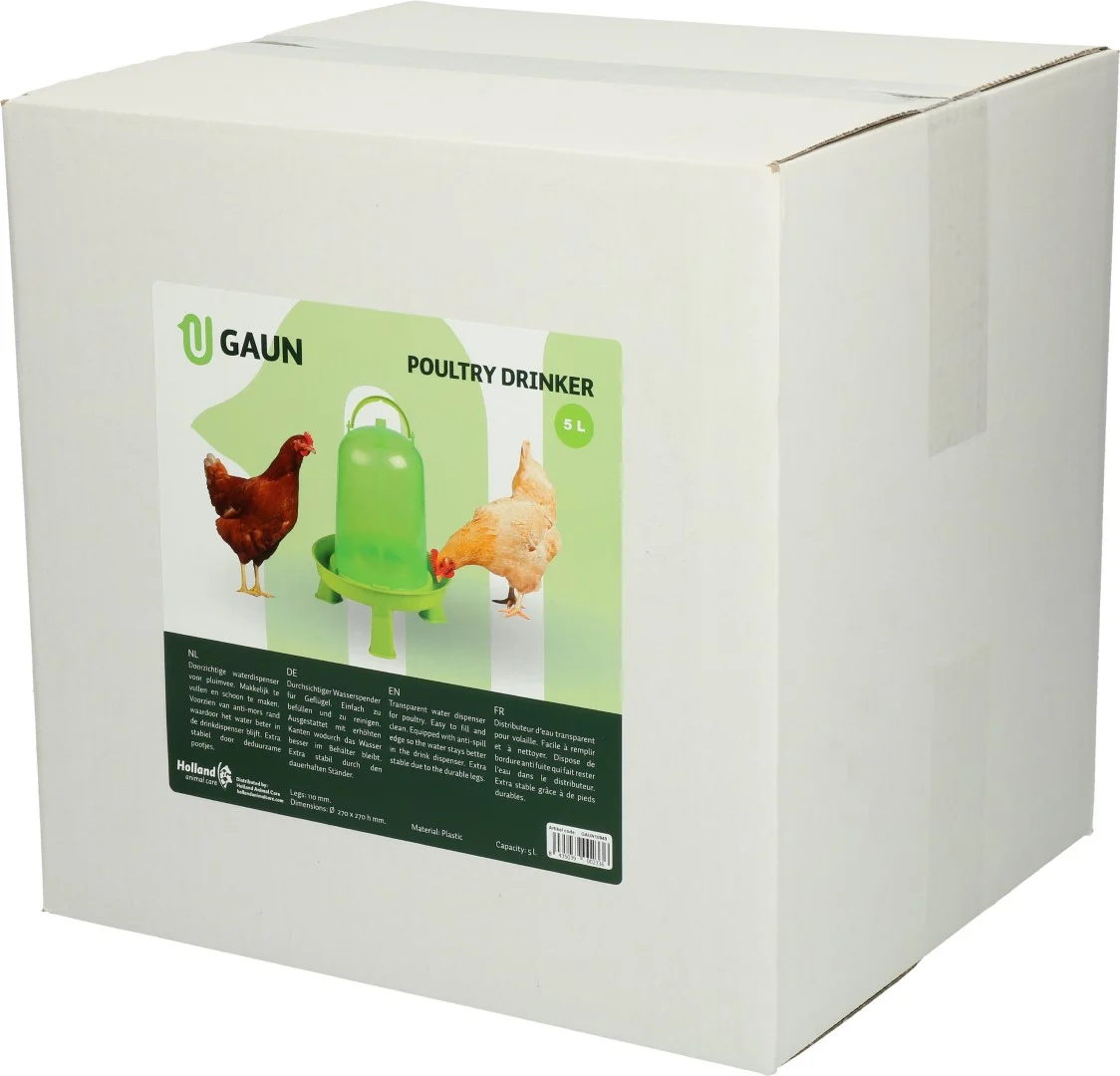 Poidło dla drobiu na nóżkach, limonkowe, 5 l – Gaun - obrazek 3