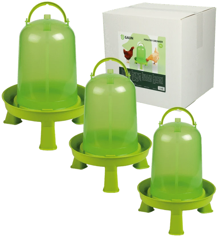 Poidło wieżowe dla drobiu na nóżkach, limonkowe, 1,5 l – Gaun
