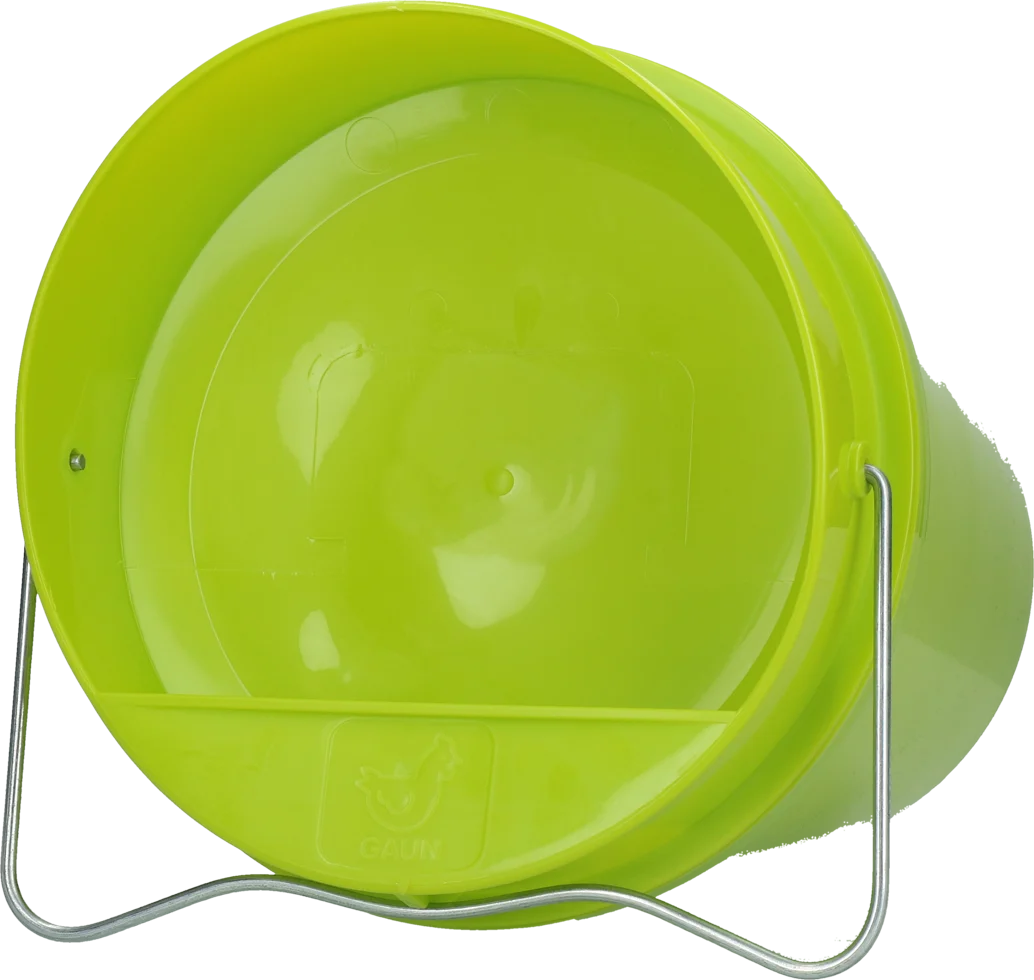 Plastikowe wiadro poidłowe dla kur 6 l limonkowe – Gaun - obrazek 2