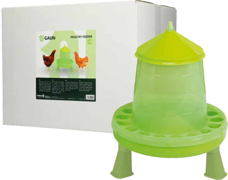 Karmnik wieżowy dla drobiu na nóżkach, limonkowozielony, 4 kg – Gaun