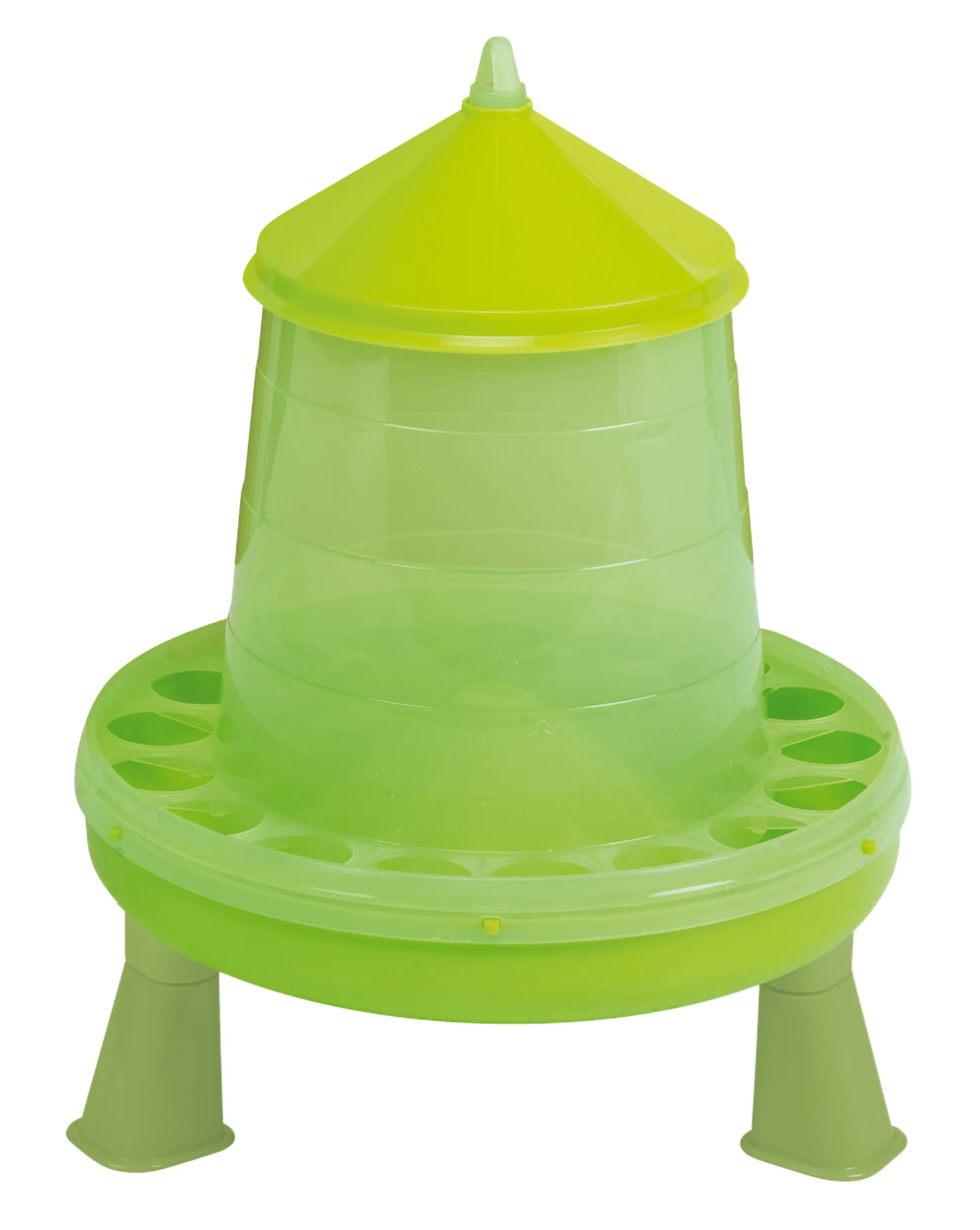 Karmnik wieżowy dla drobiu na nóżkach, limonkowozielony, 4 kg – Gaun - obrazek 2