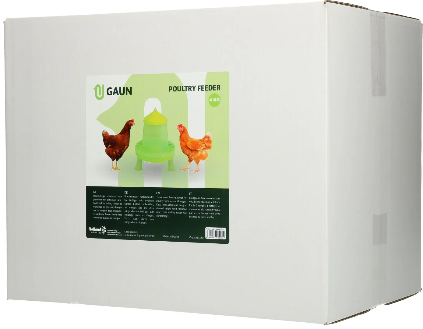 Karmnik wieżowy dla drobiu na nóżkach, limonkowozielony, 4 kg – Gaun - obrazek 4