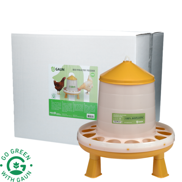 Wieża paszowa dla drobiu na nóżkach, limonkowa, 8 kg – Gaun Bio Green Lemon