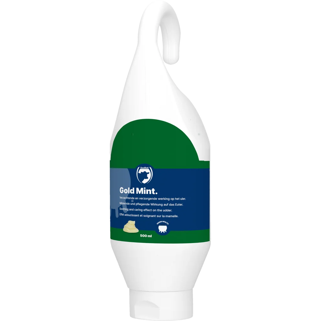 GOLD1000.png Żel do pielęgnacji wymienia z olejkiem miętowym dla krów mlecznych, 500 ml – Excellent Gold Mint - obrazek 1