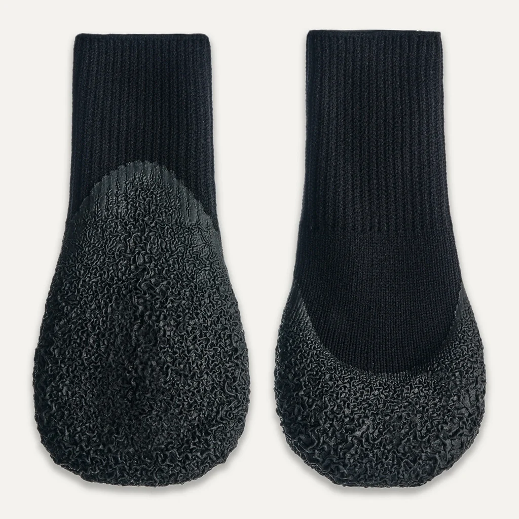 Wodoodporne buty dla psa z gumową podeszwą, 4 sztuki, XS, czarne – Goo-eez Lites - obrazek 1