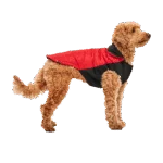 Kurtka dla psa z pluszową podszewką i wodoodporną warstwą zewnętrzną, rozmiar XXL, czerwona i czarna – Goo-eez Mock Neck Signature Wrap Jacket