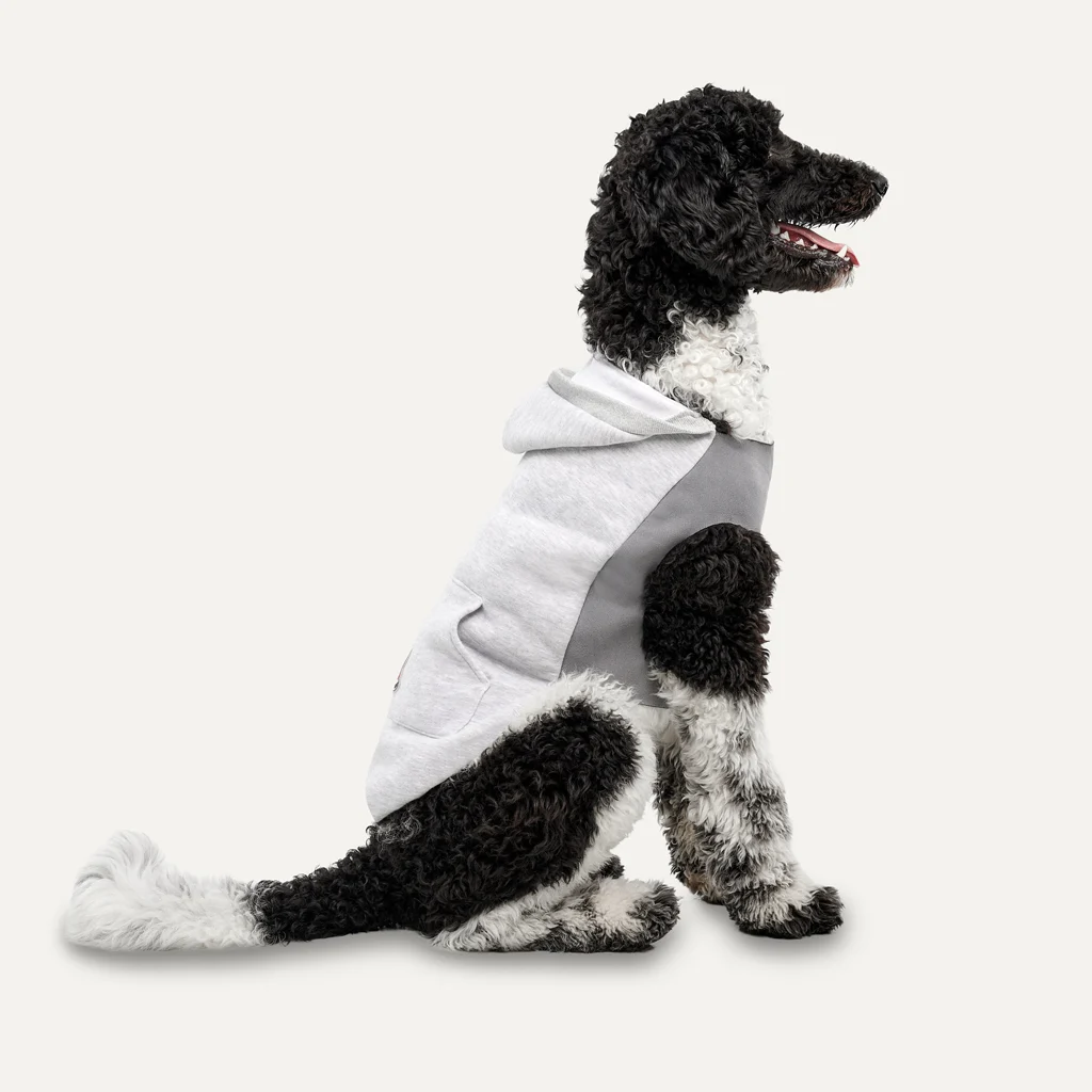 Bluza polarowa dla psa z pluszową podszewką, rozmiar XS, szara – Goo-eez Kangaroo Fleece Hoodie - obrazek 2