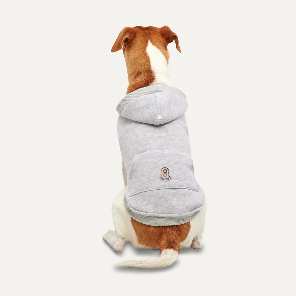Bluza dla psa z polaru i pluszową podszewką, rozmiar XXL, szara – Goo-eez Kangaroo Fleece Hoodie - obrazek 4
