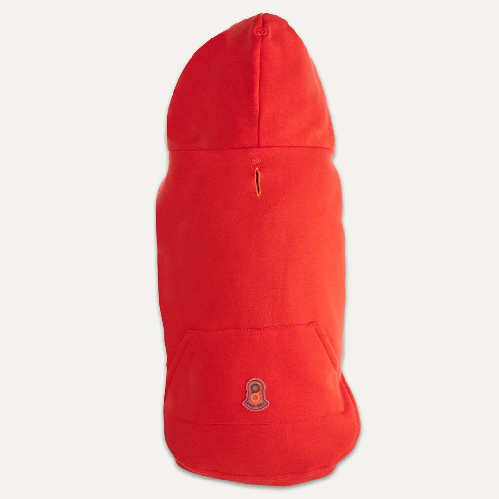 Bluza dla psa z pluszową podszewką, czerwona i czarna, XXS – Goo-eez Kangaroo Fleece Hoodie - obrazek 6