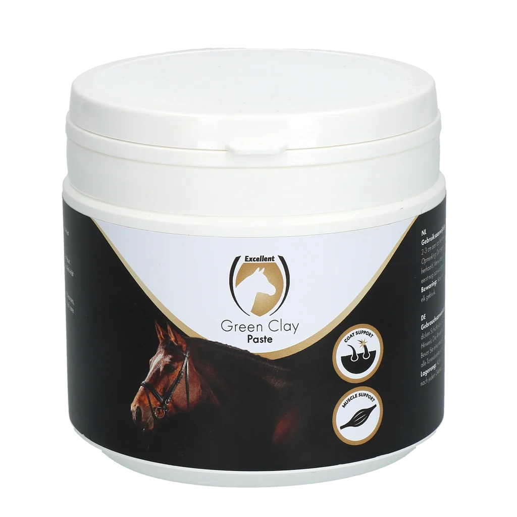 Gotowa zielona pasta glinkowa do pielęgnacji skóry, 500 g – Excellent Horse Green Clay Paste - obrazek 1