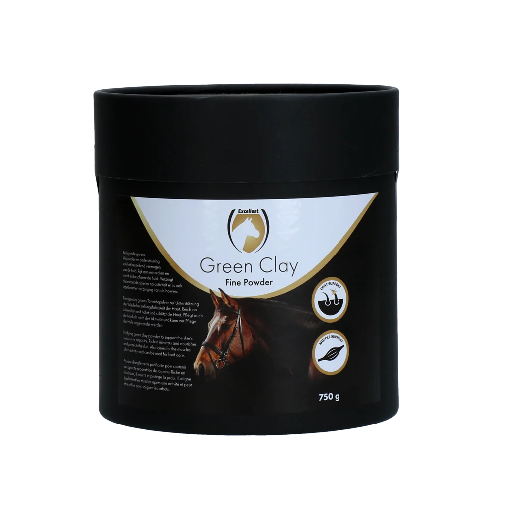 Zielony proszek glinkowy do pielęgnacji skóry, 750 g – Excellent Horse Green Clay Fine Powder - obrazek 1