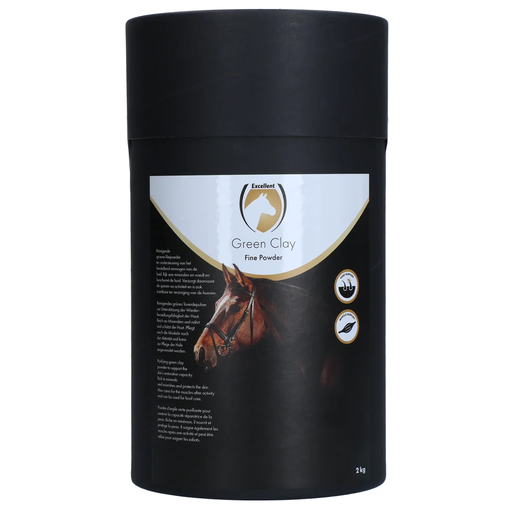 Zielony proszek glinkowy do pielęgnacji skóry, 2 kg – Excellent Horse Green Clay Fine Powder - obrazek 1