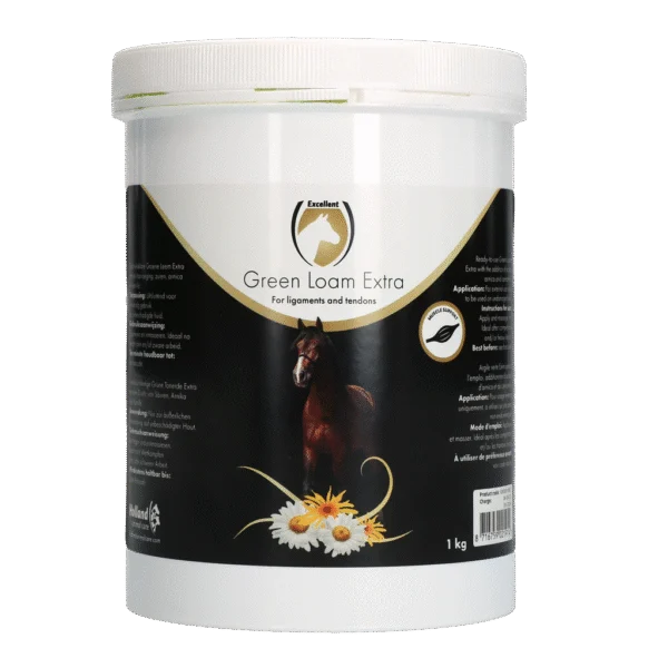 Zielona glinka z ziołami, 1 kg – Excellent Horse Green Loam Extra