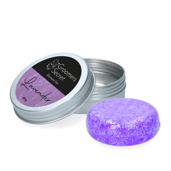 Szampon w kostce z odżywką i zapachem lawendy, 60 g – Groomers Secret Shampoo Bar Lavendel