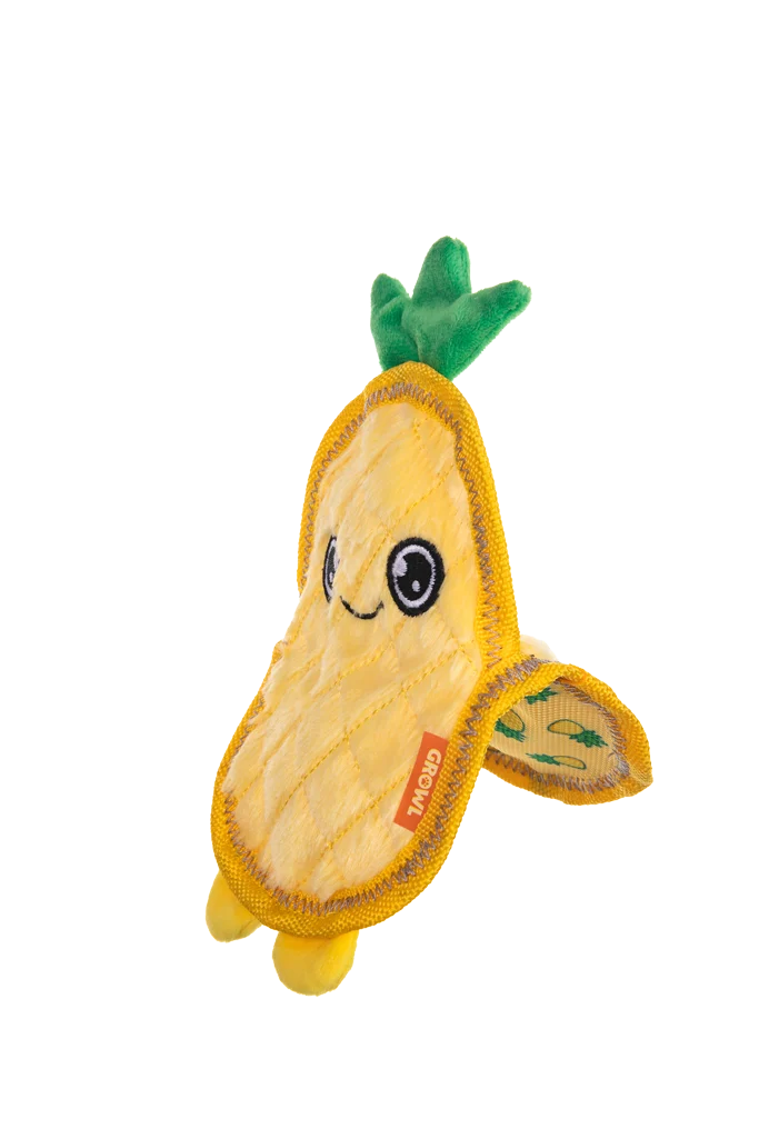 Zabawka dla psa z trzema piszczałkami – Growl Flip Floppz Penny Ananas - obrazek 3