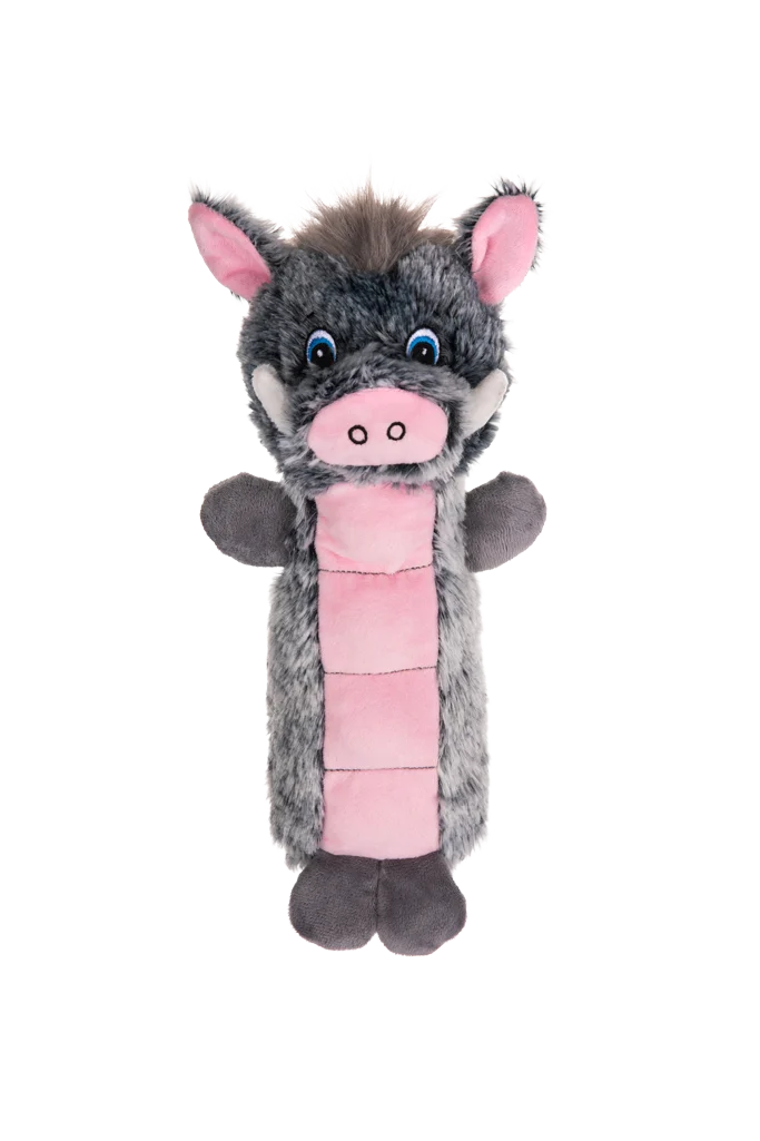 Pluszowa zabawka dla psa z piszczącą powierzchnią i piszczałką – Growl Belly Busters Wally the Pig - obrazek 2