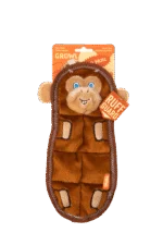 Płaska pluszowa przytulanka dla psa z 7 piszczałkami – Growl Zoo Matz Mildred the Monkey