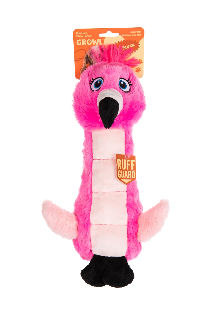 Pluszowa zabawka dla psa Flaming – Growl Belly Burdz Fione, flaming - obrazek 1