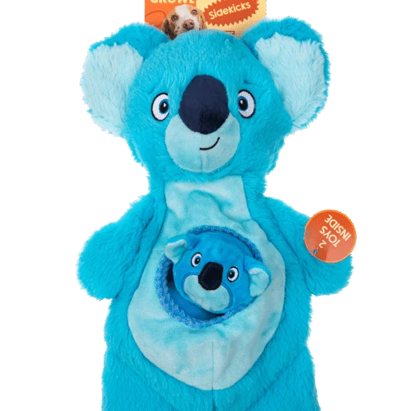 Pluszowa zabawka dla psa z piszczałkami i 2 ukrytymi zabawkami – Growl Sidekicks Koala Joey