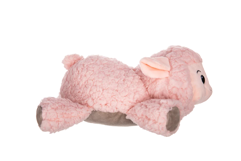 Pluszowa przytulanka z pluszu sherpa i dużą piszczałką – Growl Fuzzaroos, owieczka Lolly - obrazek 2