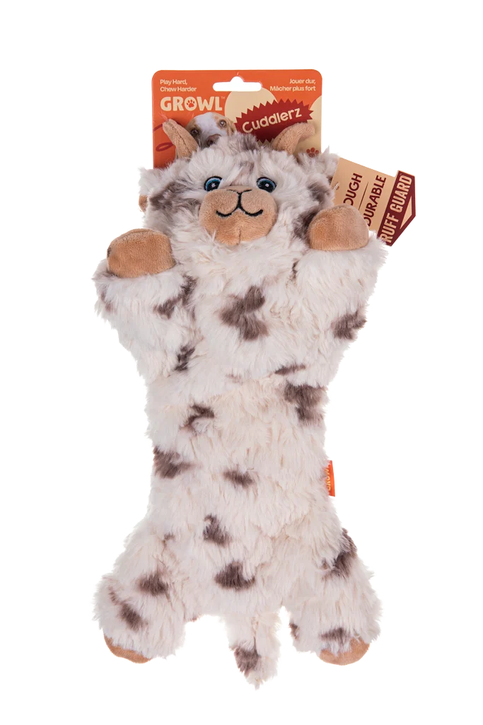 Pluszowa zabawka dla psa z 5 piszczałkami i szeleszczącą folią – Growl Cuddlerz Nibblers koza - obrazek 1