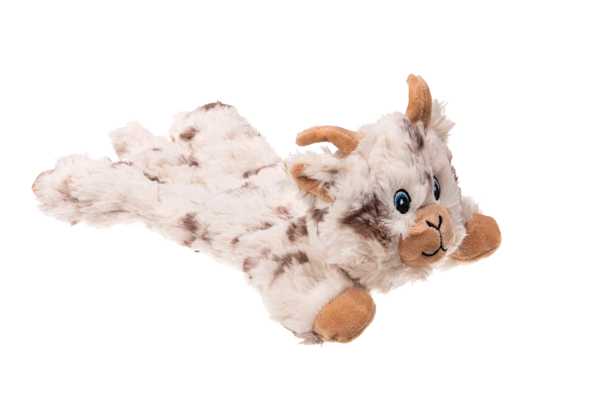 Pluszowa zabawka dla psa z 5 piszczałkami i szeleszczącą folią – Growl Cuddlerz Nibblers koza - obrazek 3