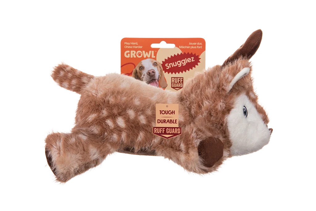 GROWL52076.png Pluszowa zabawka dla psa z mocnymi szwami – Growl Snugglez Daisy jelonek - obrazek 1