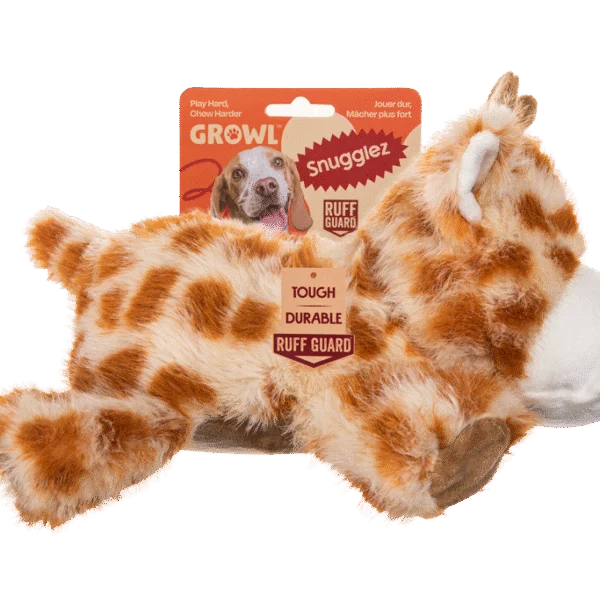 Pluszowa zabawka dla psa z solidnymi szwami – Growl Snugglez Glen Żyrafa