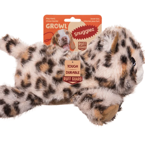Pluszowa zabawka dla psa z mocnymi szwami – Growl Snugglez Larry, lampart