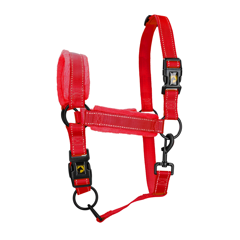 Halster met Fleece en Reflecterende Details, Rood M – Excellent Superior Kantar z polarem i elementami odblaskowymi, czerwony, M – Excellent Superior