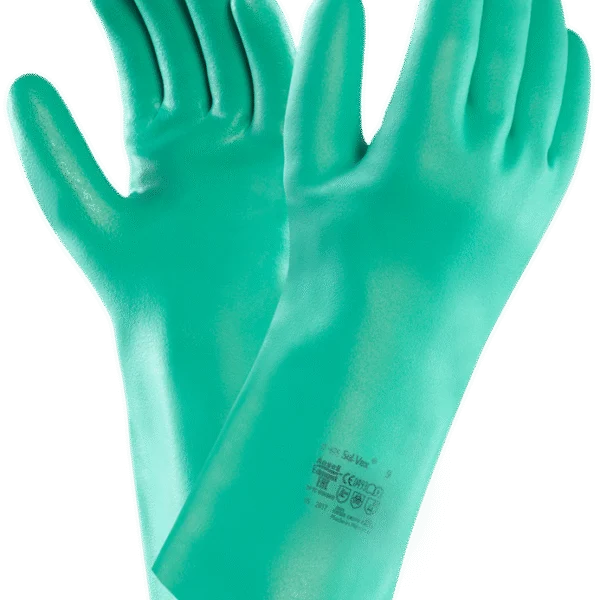 Nitrylowe rękawice robocze odporne chemicznie, rozmiar 10 XL, 33 cm – Sol-Vex