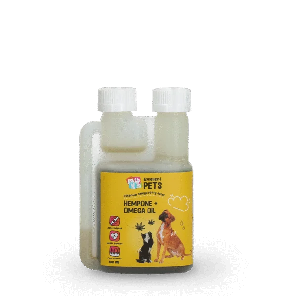Mieszanka olejów dla psów i kotów z olejem z nasion konopi, 100 ml – Excellent Pets HempOne + Omega Oil
