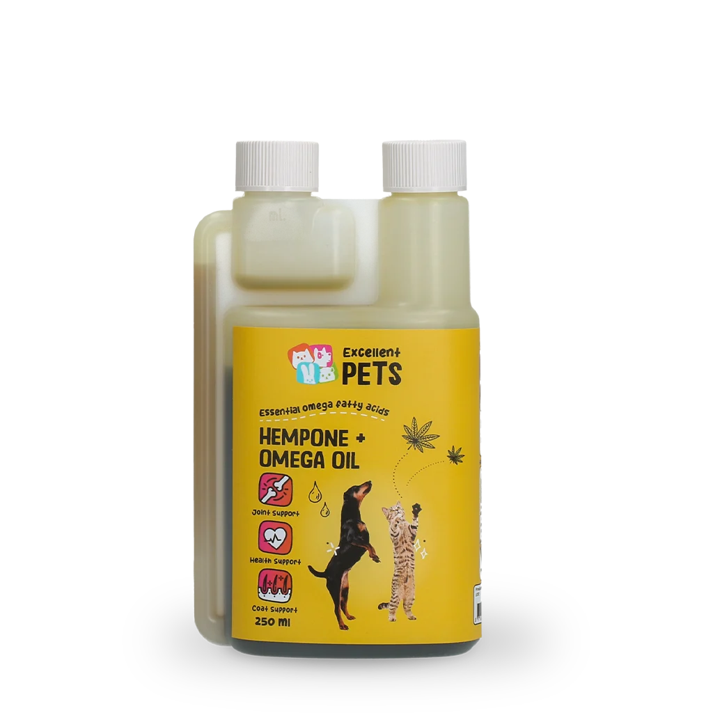 Mieszanka olejów dla psów i kotów z olejem z nasion konopi, 250 ml – Excellent Pets HempOne + Omega Oil - obrazek 1