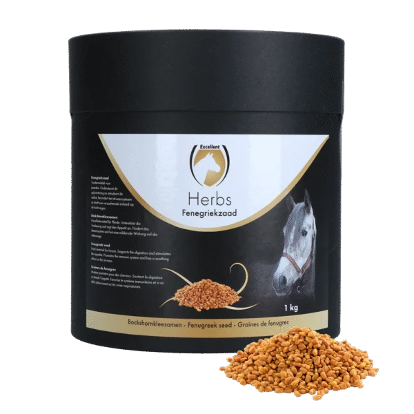 Nasiona kozieradki dla koni, 1 kg – Excellent Horse Herbs Fenegriekzaad
