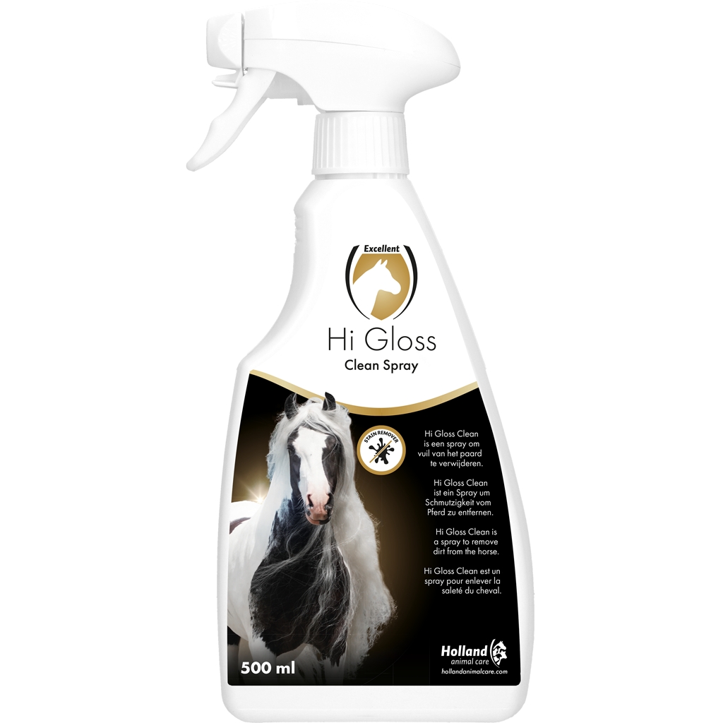 Droogshampoo voor Paarden met Conditioner, 500 ml – Excellent Horse Hi Gloss Clean Spray Suchy szampon dla koni z odżywką, 500 ml – Excellent Horse Hi Gloss Clean Spray