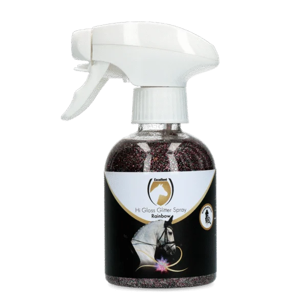 Brokatowy spray do sierści, grzywy i ogona, 250 ml – Excellent Horse Hi Gloss Glitter Spray Rainbow
