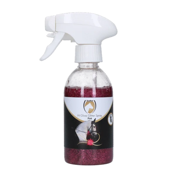Brokatowy spray do sierści, grzywy i ogona, 250 ml – Excellent Horse Hi Gloss Glitter Spray Pink