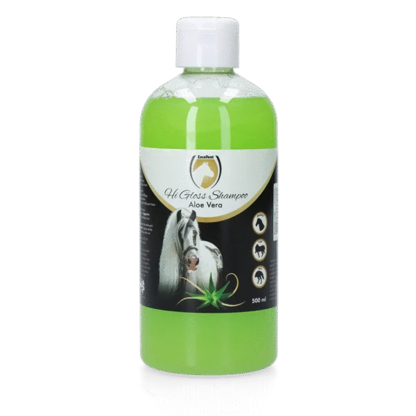 Szampon dla koni nadający połysk, Aloe Vera, 500 ml – Excellent Horse Hi Gloss Shampoo
