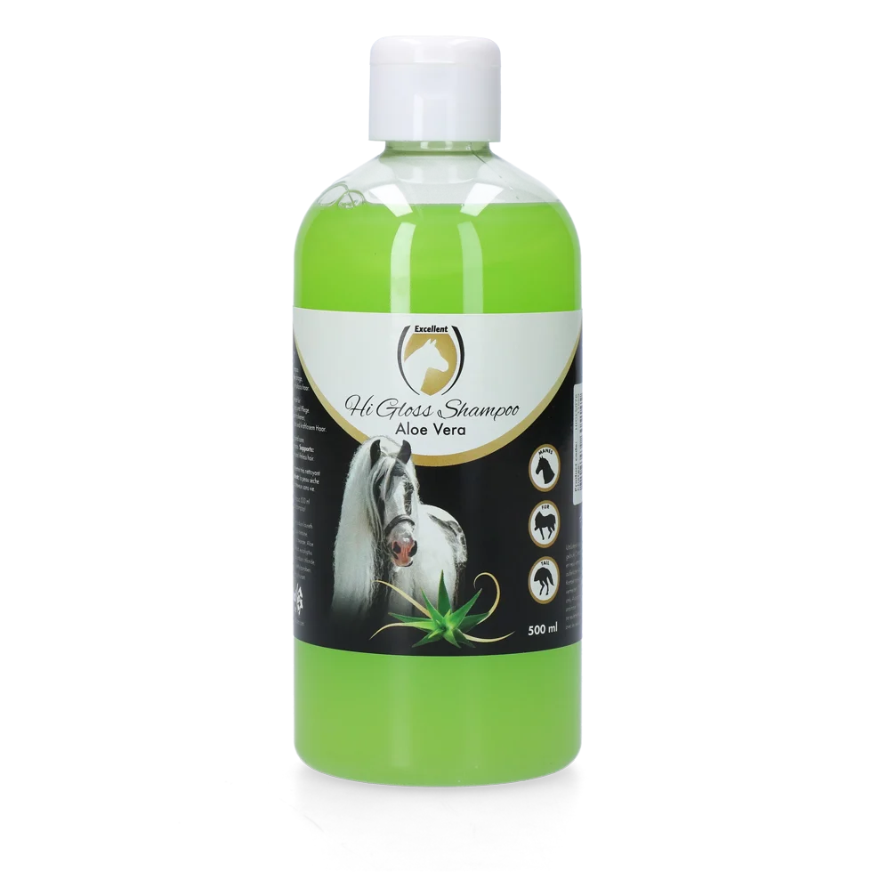 Szampon dla koni nadający połysk, Aloe Vera, 500 ml – Excellent Horse Hi Gloss Shampoo - obrazek 1
