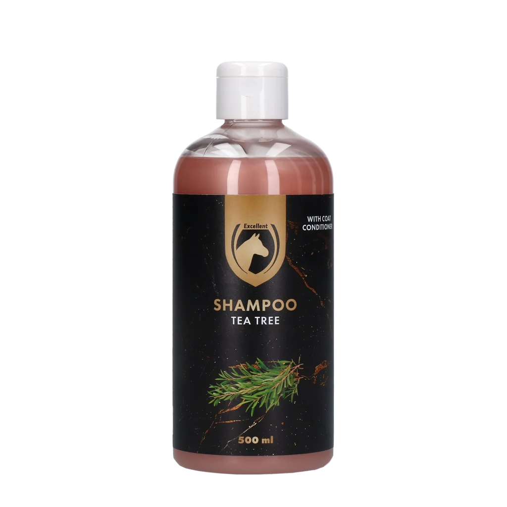 Szampon dla koni do lśniącej sierści, 500 ml – Excellent Horse Hi Gloss Shampoo Tea Tree - obrazek 1