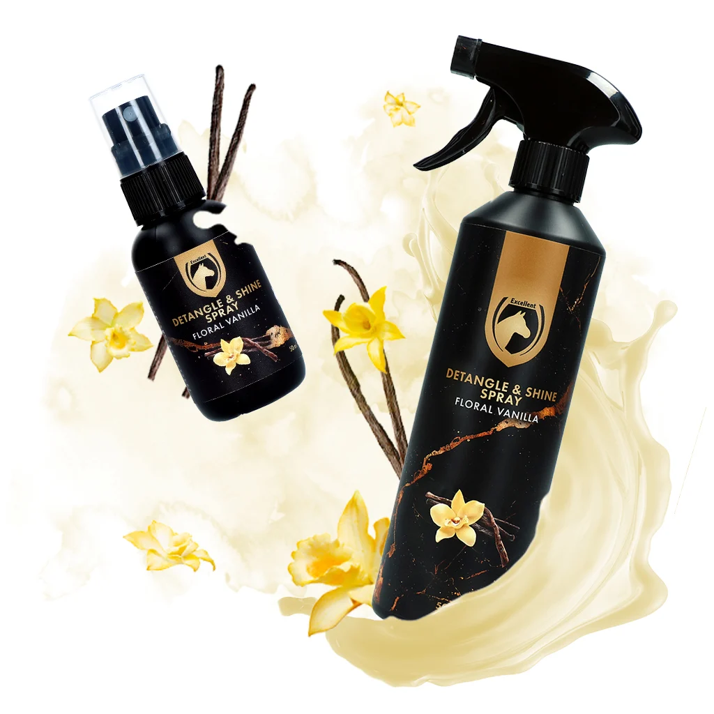Spray ułatwiający rozczesywanie grzywy i ogona, 500 ml – Excellent Horse Detangle & Shine Spray Floral Vanilla - obrazek 2