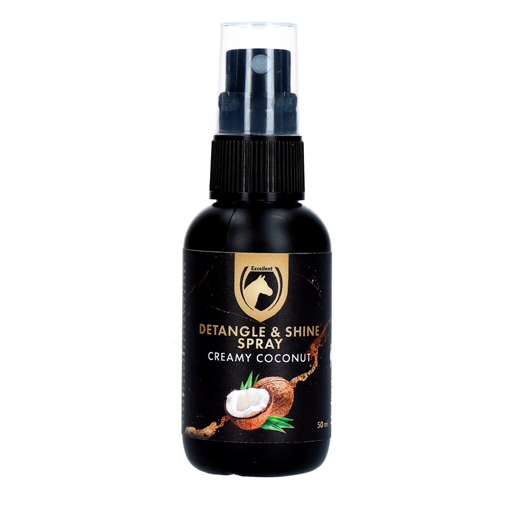 Spray ułatwiający rozczesywanie grzywy i ogona, zestaw prezentowy 5 x 50 ml – Excellent Horse Detangle & Shine Spray - obrazek 3