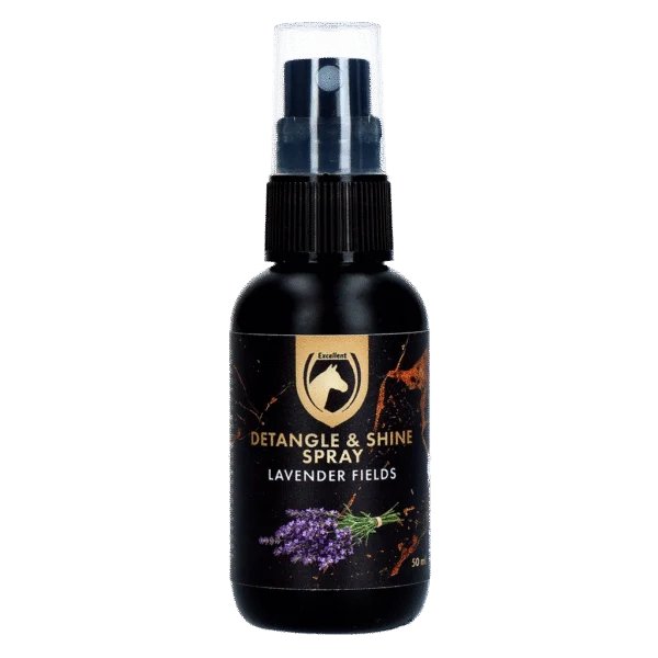 Spray ułatwiający rozczesywanie grzywy i ogona, 50 ml – Excellent Horse Detangle & Shine Spray Lavender Fields