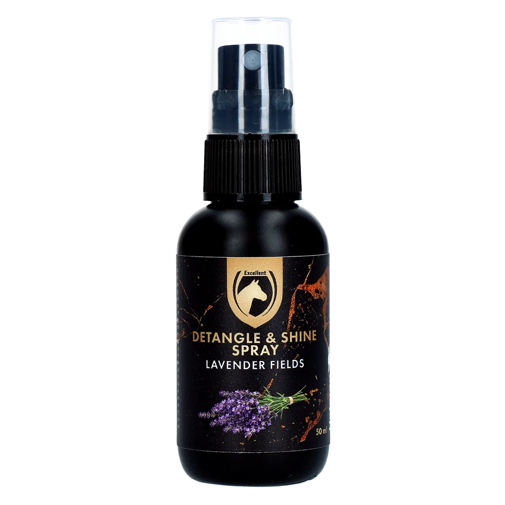 Spray ułatwiający rozczesywanie grzywy i ogona, 50 ml – Excellent Horse Detangle & Shine Spray Lavender Fields - obrazek 1