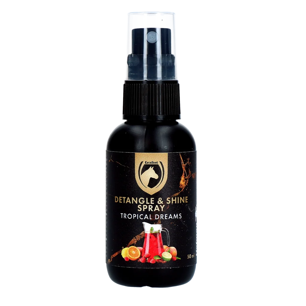 Spray ułatwiający rozczesywanie grzywy i ogona, zestaw prezentowy 5 x 50 ml – Excellent Horse Detangle & Shine Spray - obrazek 5